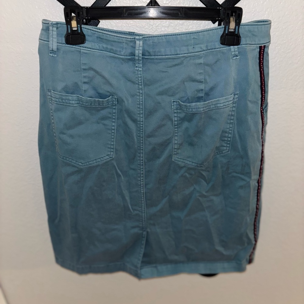 Pilcro & The Letterpress Utility Button Front Skirt Size 14 – Blue - Picture 5 of 5